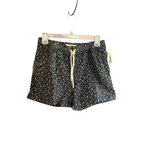 Goodthreads Men's black/cream cotton stretch shorts Sz XS